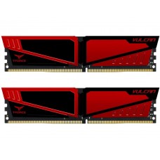 Пам'ять 4Gb x 2 (8Gb Kit) DDR4, 3200 MHz, Team T-Force Vulcan, Black/Red (TLRED48G3200HC16CDC01)