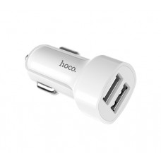 Автомобильное зарядное устройство Hoco Z2A, White, 2xUSB, 2.4A + Cable Micro USB