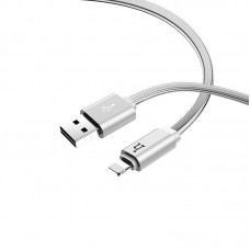 Кабель USB <-> Lightning, Hoco Metal Jelly Knitted 2M 2.1A UPL12, Silver