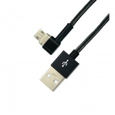 Кабель USB <-> microUSB, Hoco U20 L shape magnetic adsorption, 1 м, Black