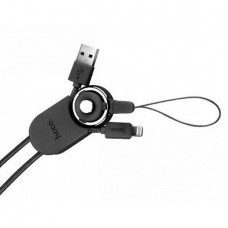 Кабель USB <-> Lightning, Hoco Mobile phone strap 2.1A U21, 77 cм, Black