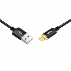 Кабель USB <-> microUSB, Hoco Magnetic adsorption, Black, 1 м (U28)