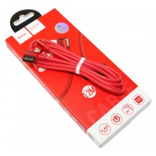 Кабель USB <-> Lightning, Hoco Long roam charging, 1.2M, U37, Red