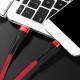 Кабель USB <-> microUSB, Hoco Slender charging, Red-Black, 1.2 м (U39)