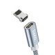 Кабель USB <-> Lightning, Hoco Magnetic adsorption charged, 1M, U40A, Metal Grey