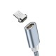 Кабель USB <-> microUSB, Hoco Magnetic adsorption charged , Metal Grey, 1 м (U40A)