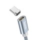 Кабель USB <-> USB Type-C, Hoco Magnetic adsorption charged, Metal Grey, 1 м (U40A)