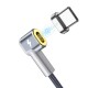 Кабель USB <-> USB Type-C, Hoco angled magnetic charged, Metal Grey, 87W, 4A, 1.8 м (U40C)