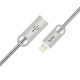 Кабель USB <-> Lightning, Hoco Zinc alloy metal, 1.2 m, U8, Silver