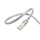 Кабель USB <-> Lightning, Hoco Zinc Alloy Jelly knitted, 1.2 m, U9, Silver