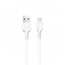 Кабель USB <-> microUSB, Hoco Easy charged, White, 1 м (X13)