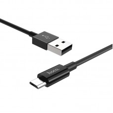 Кабель USB <-> microUSB, Hoco Skilled charged, Black, 1 м (X23)