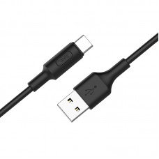 Кабель USB <-> USB Type-C, Hoco Soarer charged, Black, 1 м (X25)