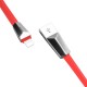 Кабель USB <-> Lightning, Hoco X4 Rhombus, Red, 1.2 м