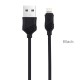 Кабель USB <-> Lightning, Hoco X6 Khaki, Black, 1 m