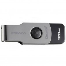 USB 3.0 Flash Drive 128Gb Kingston DT Swivel Design Metal/Black, DTSWIVL/128GB