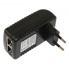 PoE адаптер 24V 0.5A (12 Вт) з портами Ethernet 10/100/1000Мбіт/с