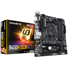 Мат.плата AM4 (B450) Gigabyte B450M DS3H