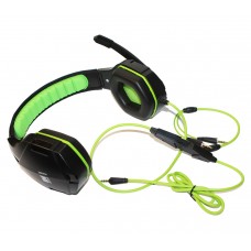 Навушники Gemix N1 Black/Green, мікрофон, ігрова гарнітура