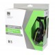 Навушники Gemix N1 Black/Green, мікрофон, ігрова гарнітура