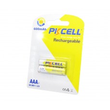 Аккумулятор AAA, 600 mAh, PKCELL, 2 шт, 1.2V, Rechargeable, Blister (545343)