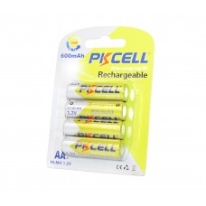 Аккумулятор AA, 600 mAh, PKCELL, 4 шт, 1.2V, Rechargeable, Blister (545558)