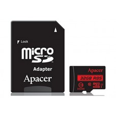 Карта пам'яті microSDHC, 32Gb, Class10, Apacer SD адаптер, AP32GMCSH10U5-R