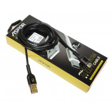 Кабель USB - micro USB 1.2 м Aspor Black, 2.1A (A121)
