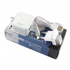 Мережевий зарядний пристрій EMY, White, 2xUSB, 2.4A, кабель USB <-> Lightning (MY-A203)