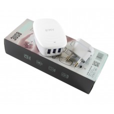 Сетевое зарядное устройство EMY, White, 3xUSB, 3.4A (MY-229)