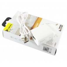 Мережевий зарядний пристрій Joyroom, White, 1xUSB, 2.4A + кабель USB <-> Lightning (L-M213)