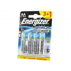 Батарейка AA (LR6), лужна, Energizer Maximum, 4 шт, 1.5V, Blister Box