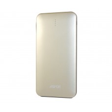 Універсальна мобільна батарея 5000 mAh, Aspor A337 Ultrathin (1.0A, 2USB) Gold
