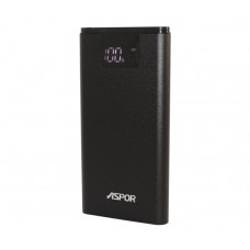Универсальная мобильная батарея 10000 mAh, Aspor A375 Slim (2.4A, 2USB) Black