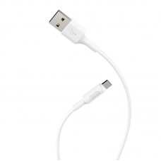 Кабель USB <-> microUSB, Hoco Soarer charged, White, 1 м (X25)