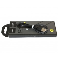Кабель USB <-> microUSB, Hoco X6 Khaki, 1 м, Black