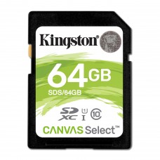 Карта пам'яті SDXC, 64Gb, Class10 UHS-I, Kingston Canvas Select (SDS/64GB)