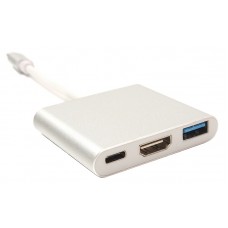 Конвертер USB Type-C HDMI/USB 0.15 м для MacBook 12 PowerPlant (KD00AS1306)