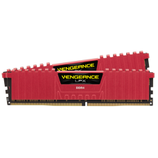 Пам'ять 16Gb x 2 (32Gb Kit) DDR4, 2666 MHz, Corsair Vengeance LPX, Red (CMK32GX4M2A2666C16R)