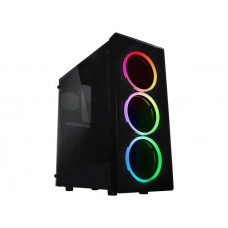 Корпус Raidmax Neon RGB Black Middletower без БП, ATX/mATX/mITX, 2*2.5