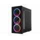 Корпус Raidmax Neon RGB Black Middletower без БП, ATX/mATX/mITX, 2*2.5
