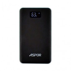 Универсальная мобильная батарея 12000 mAh, Aspor A386 (2.4A, 2USB) Black