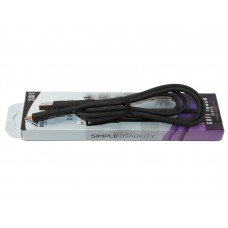 Кабель USB <-> microUSB, iNavi, Black, 1.2 м, 2.4A, Soft Series
