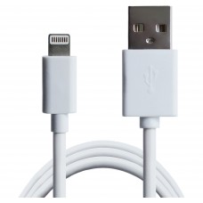Кабель USB <-> Lightning, Grand-X, White, 1м, 2.1A (PL01WS)