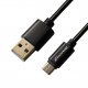 Кабель USB <-> USB Type-C, Grand-X, Black, 1 м, 2.1A (MC01B)
