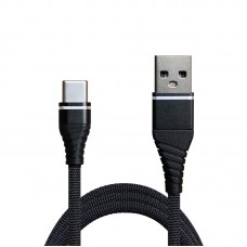 Кабель USB <-> USB Type-C, Grand-X, Black, 1.2 м, 2A (NC012BK)
