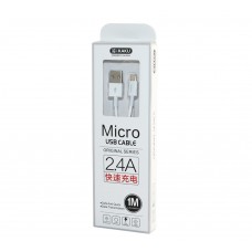 Кабель USB <-> microUSB, iKaku Original, White, 1 м, 2.4A (13068)