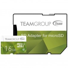 Карта памяти microSDHC, 16Gb, UHS-I, Team, Color + SD адаптер Green (TCUSDH16GUHS43)
