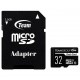 Карта пам'яті microSDHC, 32Gb, Class10 UHS-I, Team, Dash Card + SD адаптер (TDUSDH32GUHS03)