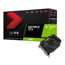 Відеокарта GeForce GTX 1660, PNY, XLR8 Gaming OC, 6Gb GDDR5, 192-bit (VCG16606SFPPB-O)
